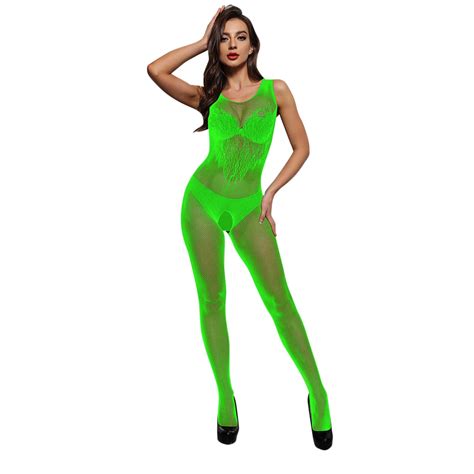 Eashery Lace Bodysuit For Women Bodysuit Pajamas Lingerie For Women Nightgown Green One Size
