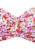 Lascana Floral Underwired Bandeau Bikini Top Kaleidoscope