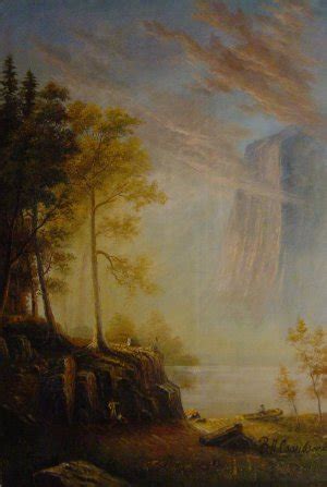 Sunset In California Yosemite Painting By Albert Bierstadt