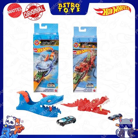 Jual Track Hot Wheels City Nemesis Shark Launcher Dino Launcher Pelontar Mobil Hotwheels