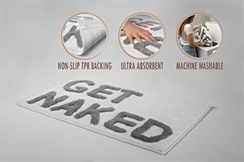 Get Naked Bath Mat White Get Naked Rug Cute Bath Mat Fun Bath Mat Cool Bathroom Stuff