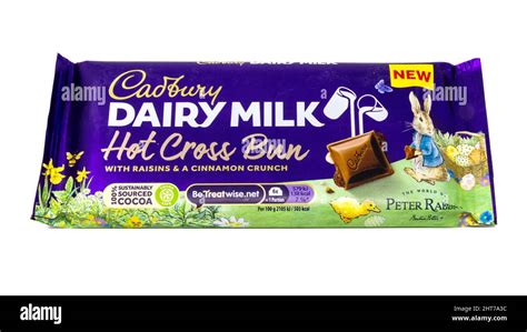 Cadbury Dairy Milk Hot Cross Bun Chocolate Bar Stock Photo Alamy