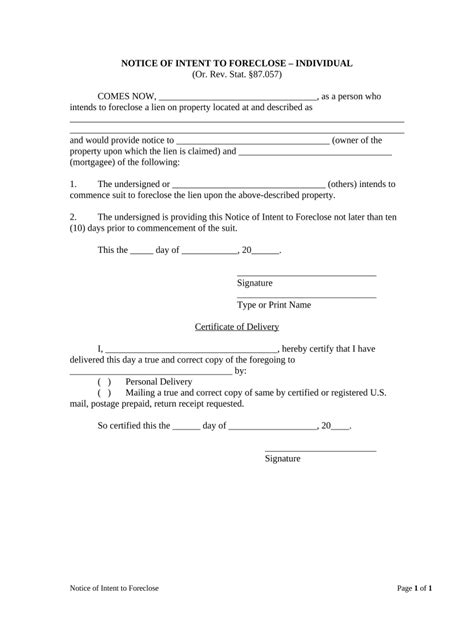 Notice Of Intent To Foreclose Letter Template Fill Out And Sign Online