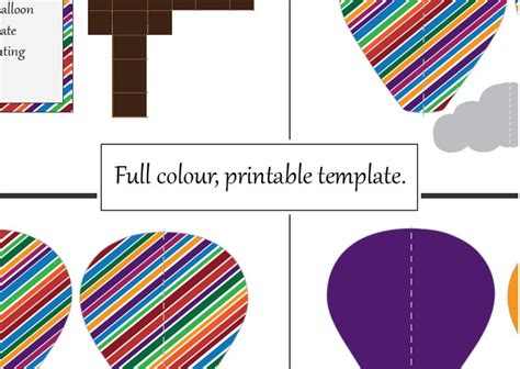 Print It Yourself Diy Hot Air Balloon Mobile Etsy