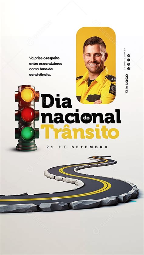 Story Dia Nacional do Trânsito 25 de Setembro Social Media PSD Editável ...