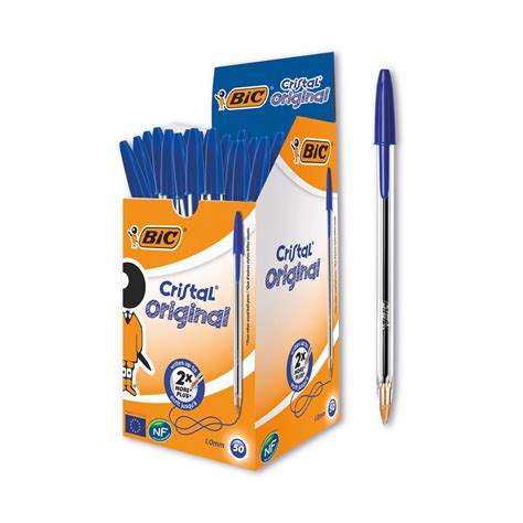 Bic Cristal Ballpoint Pen Medium Blue (50 Pack) 837360
