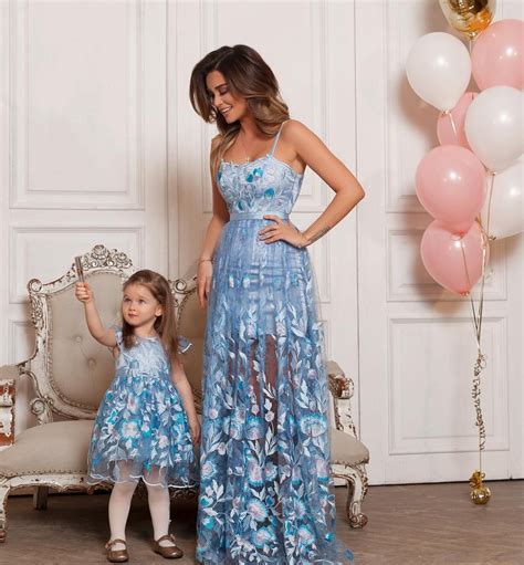 Мама с дочкой в платьях - 82 фото