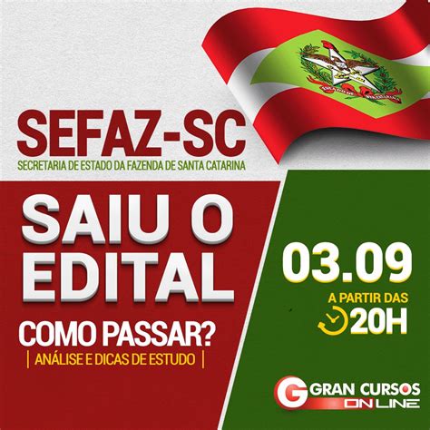 Concurso Sefaz SC Auditor como passar Confira a análise do edital