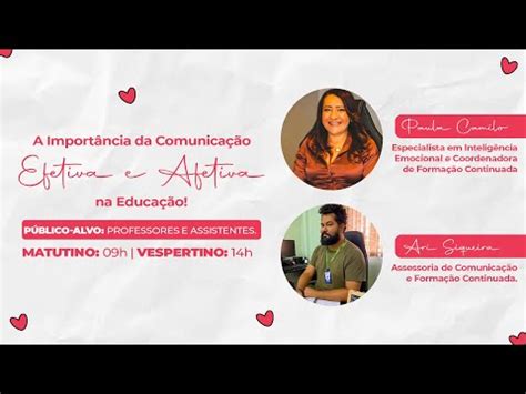 Comunicação Efetiva e Afetiva na Educação MATUTINO YouTube