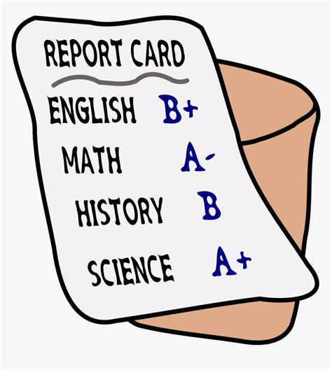 Clipart Report Card - Printable Cards