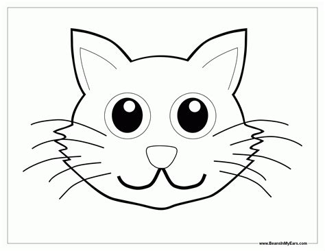 Cat Face Colouring Pages at ganmelissablog Blog