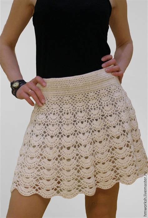 Белая юбка "Shell" в интернет-магазине на Ярмарке Мастеров | Юбки ...