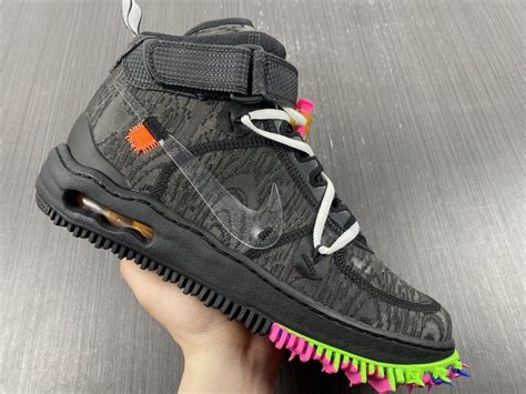 Off-White x Nike Air Force 1 Mid 'Black' - SneakerCool.com