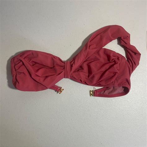 SALINAS Rust Red Bikini Top One Shoulder Bandeau Depop