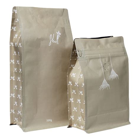 Wholesale Compostable Matte Mylar Kraft Paper Coffee Bag Set Packaging