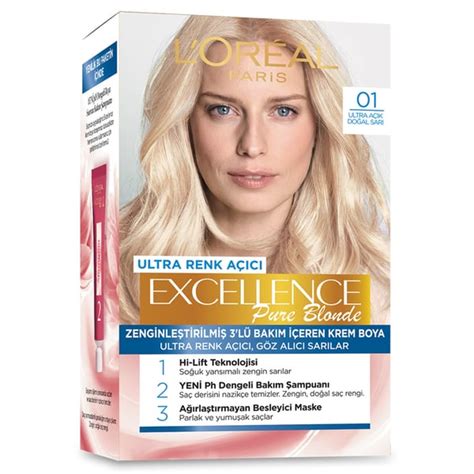 Loreal Paris Excellence Pure Blonde Hair Dye Ultra Light Natural Blonde Excellence