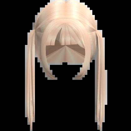 愛 Blonde Straight Sleek Pigtails w Bangs Roblox Item Rolimon s