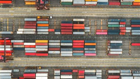 Premium Photo Container Ship Loading And Unloading In Sea Port Hong Kong