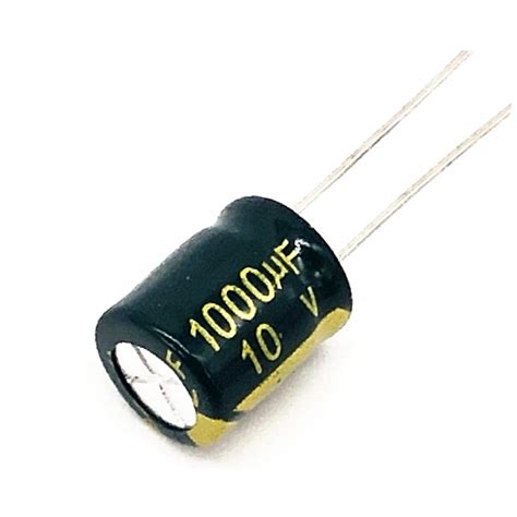 20pcslot 10v 1000uf Low Esrimpedance High Frequency Aluminum Electrolytic Capacitor Size 8x9