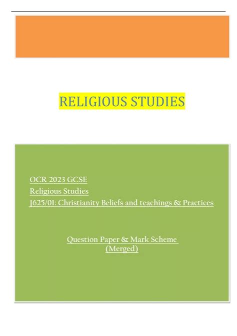 Judaism Ocr Gcse Religious Studies Ocr Gcse Religious Studies Series 6