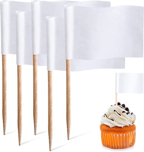 Amazon de Mini Zahnstocher Fähnchen leere Cupcake Fähnchen Leere