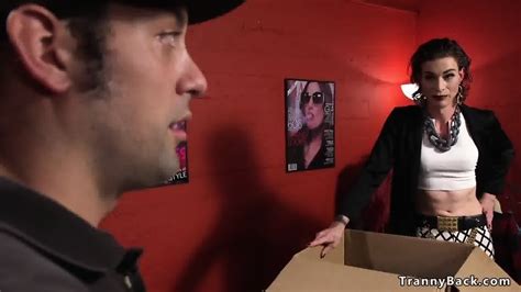 Toned Tranny Anal Fucks Delivery Guy