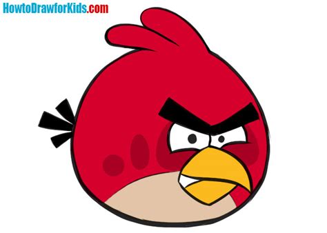 How to Draw an Angry Bird - Easy Drawing Tutorial for Kids