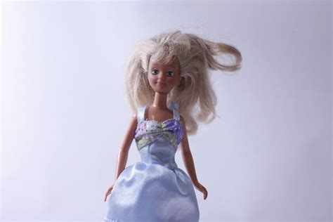 Mattel Barbie Teen Skipper Doll Blue Dress With Straps Blonde Hair Fashion Doll