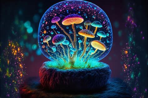Premium Ai Image Magical Mushroom In Fantasy Enchanted Fairy Tale