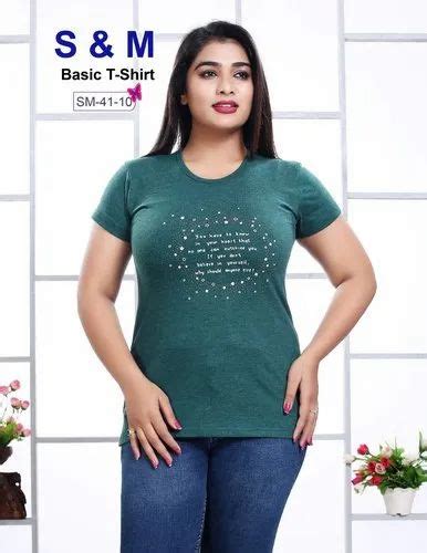 Half Sleeve Ladies Round Neck Cotton T Shirt Casual Wear At Rs 150