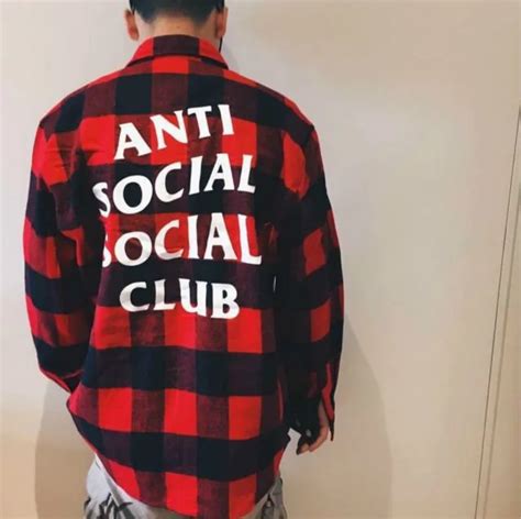 2016 New Anti Social Social Club Plaid Shirt Hip Hop Flannel Cotton ...