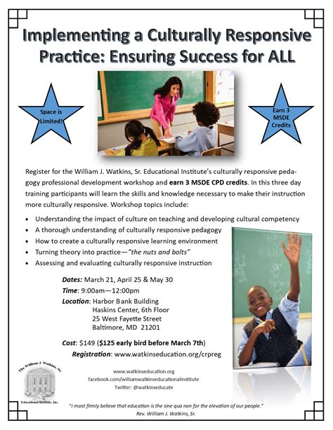 Spring 2020 Implementing A Culturally Responsive Practice Workshop