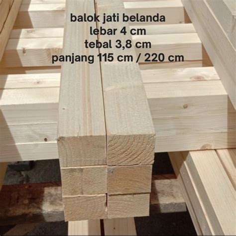 Jual Balok Kaso Jati Belanda 4x4 Panjang 110 Cm Kota Surabaya