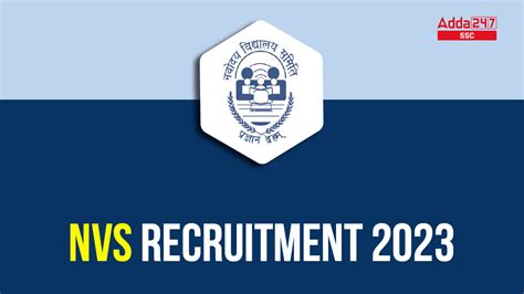 Nvs Recruitment Notification For Vacancies