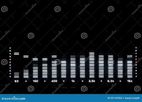 digital audio level display    fi system stock image image