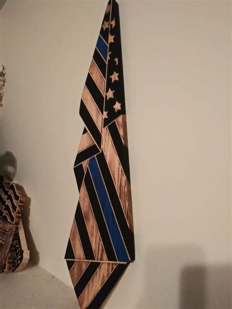 Draped Standing American Flag Template Cnc C2d Downloadable Etsy