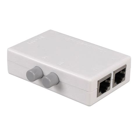 2-портовый сетевой коммутатор RJ45, селектор внутреннего внешнего ...