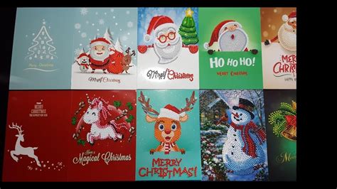 Yobeyi Diy Christmas Card With Diamond Painting Drill By Numbers Packs