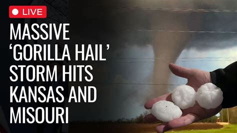 Us Storm News Live Storm Carrying Massive Gorilla Hail Hits Parts Of