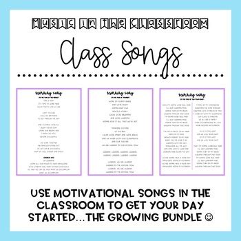 Class Songs by A Primary DAY | TPT