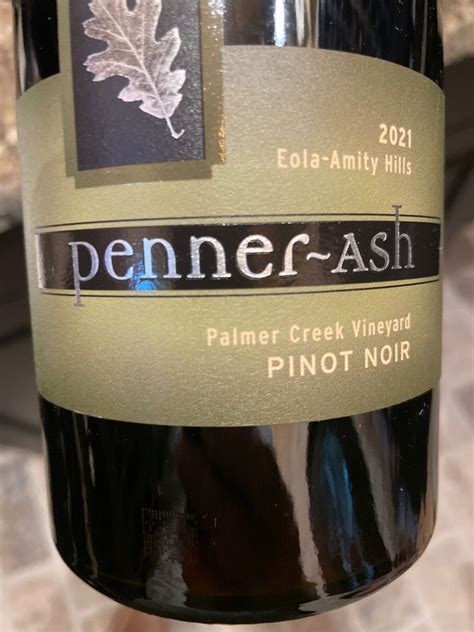 Penner Ash Pinot Noir Palmer Creek Vineyard Usa Oregon