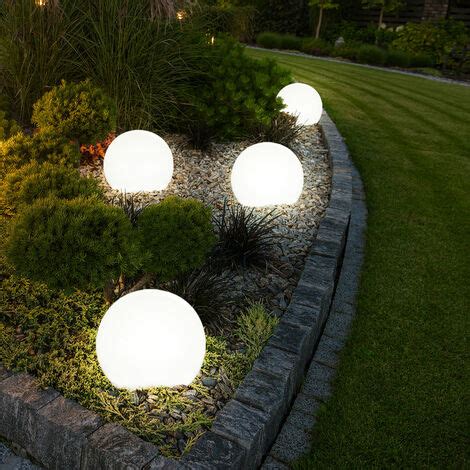 LED Außen Kugelleuchten Solarleuchte Steckleuchte Erdspieß Gartendeko