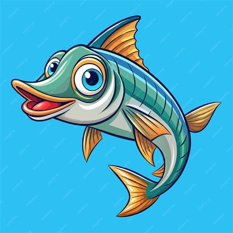 Peixe Em Desenho Animado - Um desenho de desenho animado de um peixe com um bico que diz peixe ...