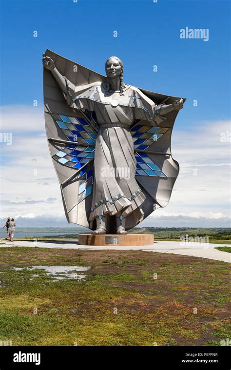 Sacagawea Statue In North Dakota Commemorating The Lewis And Clark
