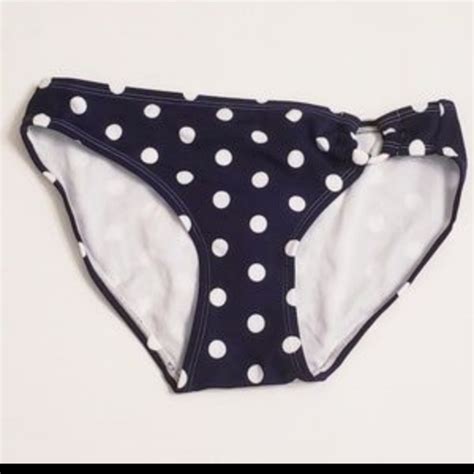Marie Meili Swim New Marie Meili Navy Blue Bikini Bottom Wwhite Polka Dots Sizs Xs Poshmark