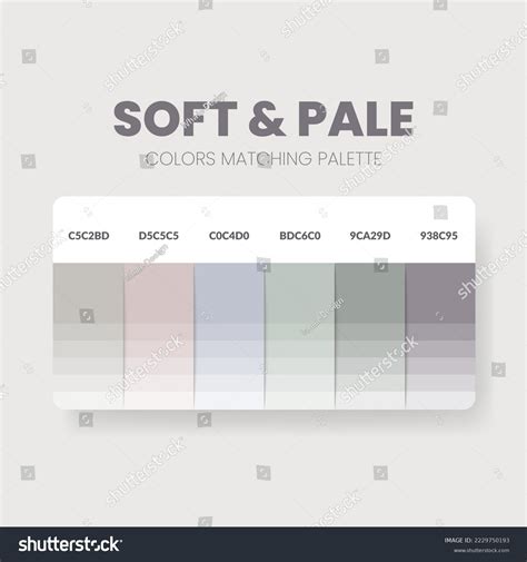 Color Palette Soft Pale Colour Theme Stock Vector (Royalty Free ...