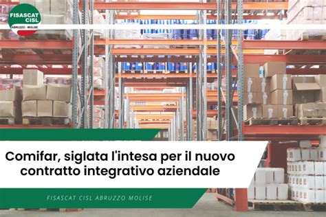 Comifar le novità del contratto integrativo aziendale