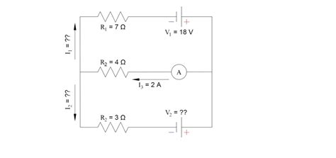 Solved Use Kirchhoffs Rule To Find I1 I3 And V2 Chegg