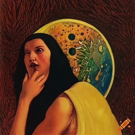 Science Fiction Magazine Cover With A Nonbinary Human Looking At The