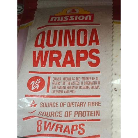 Mission Quinoa Wraps High In Fibre And Protein Pack G Tortilla